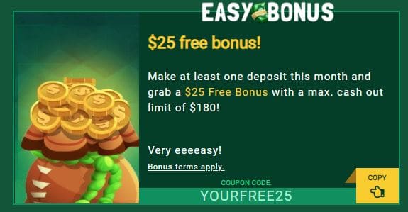 Fair Go Casino $25 free bonus.